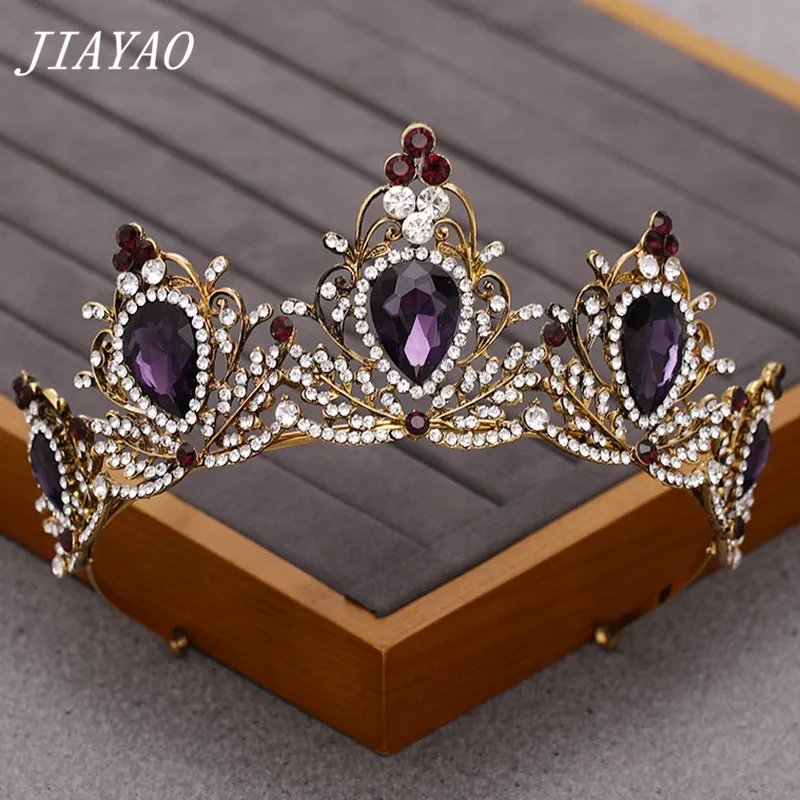 Женская свадебная корона винтажная Золотая украшения для волос аксессуары