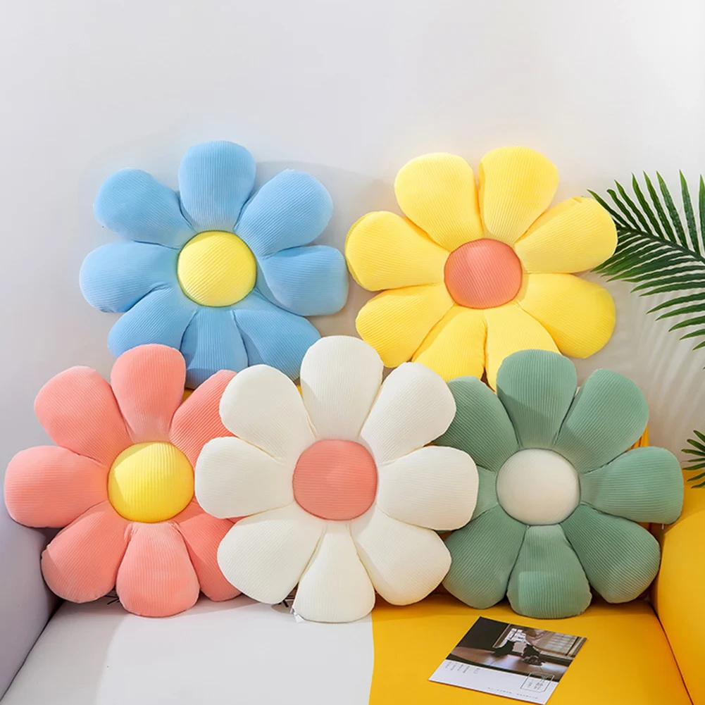 

Cute Daisy Flower Floor Pillow Seating Cushion Cute Flower Reading Pillow for Home Sofa Tatami Chair Cushion Home Decoration