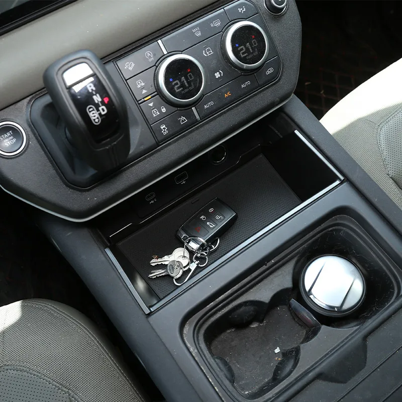 newblack abs for land rover defender 90 110 2020 2022 car styling abs black car central storage box phone box car accessories free global shipping