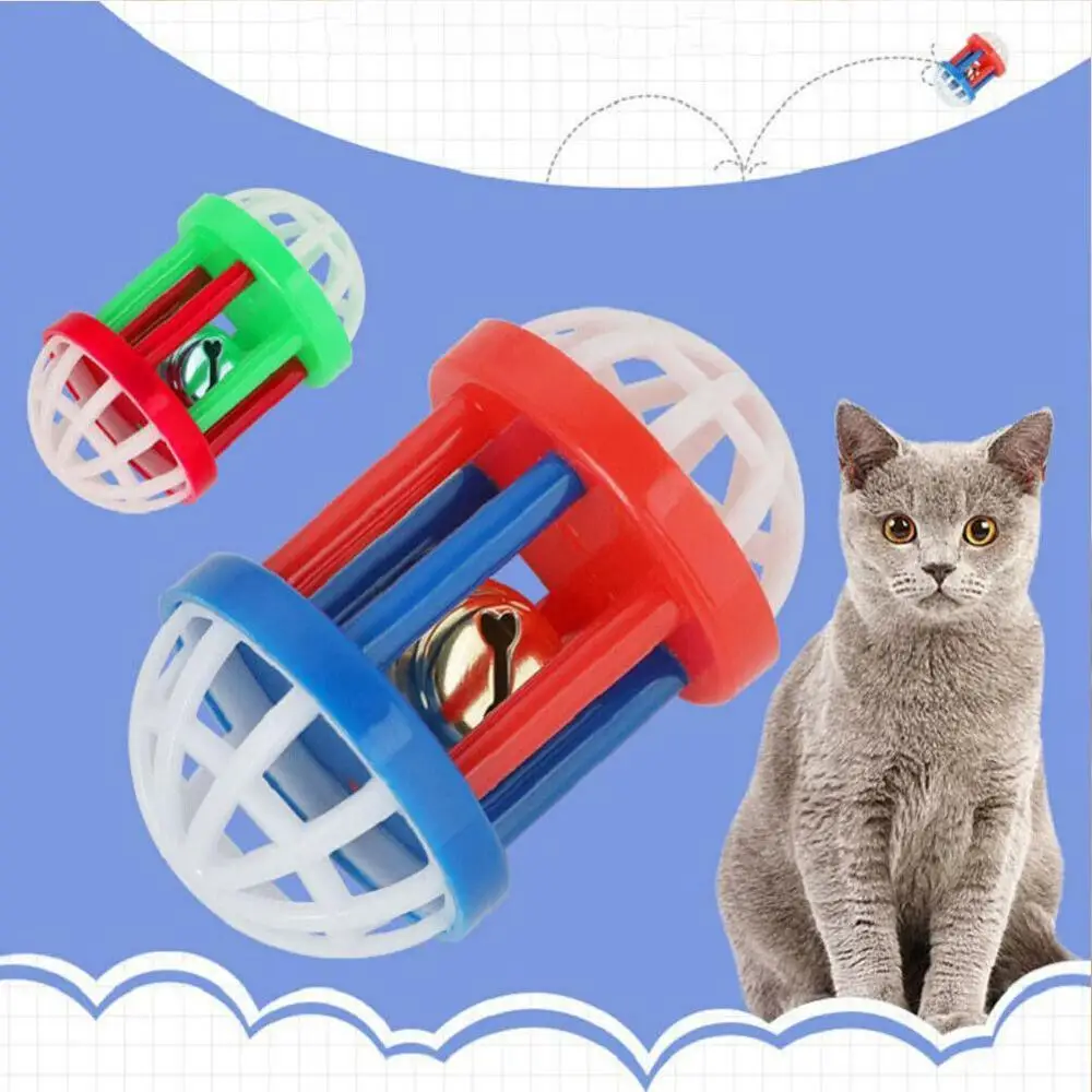 Пластиковая игрушка котенок с гантелями Jingle милый питомец собака кошка обучающая звуковая игрушка маленький питомец Когтеточка