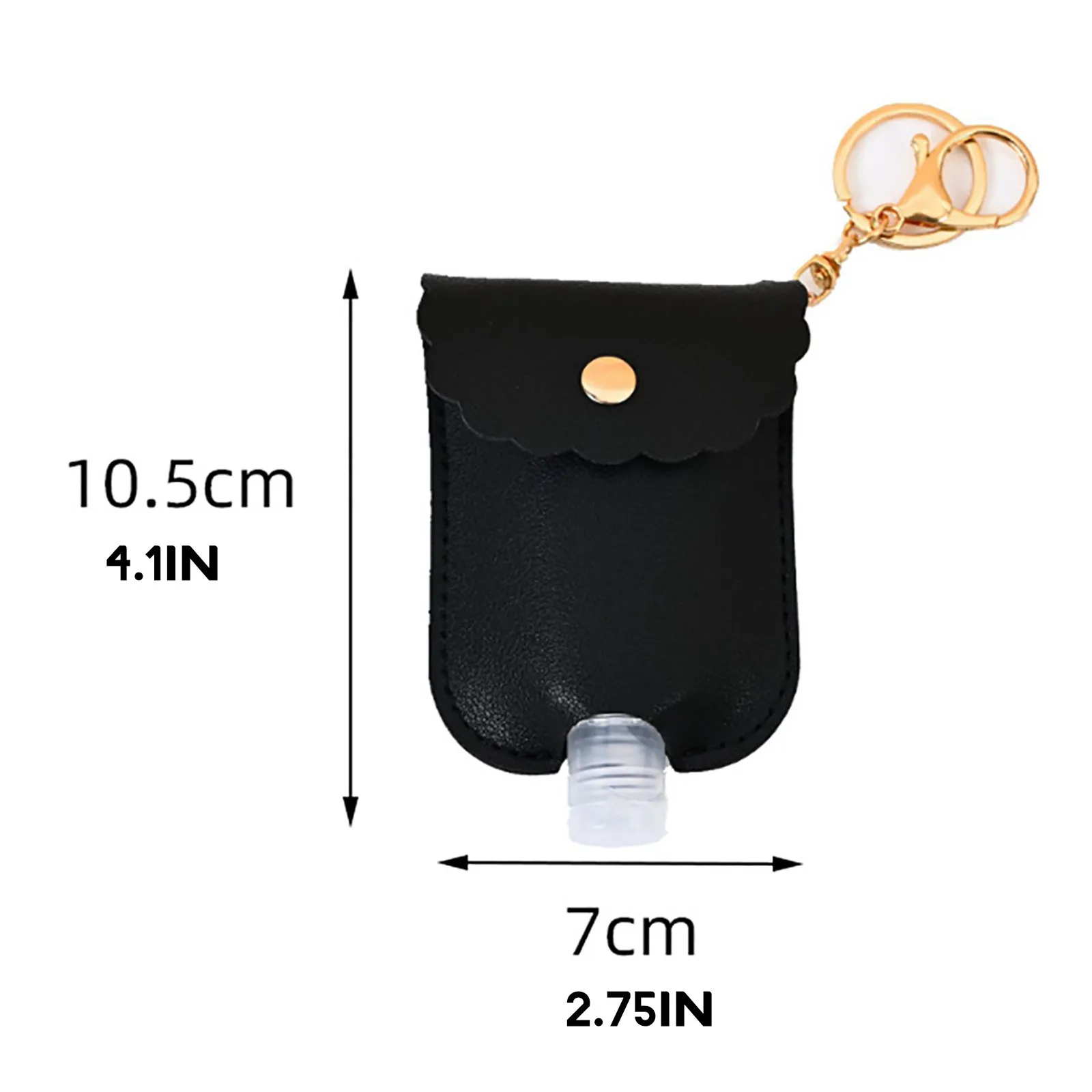 

2pcs New Portable Hand Sanitizer Bottle Keychain Holder Cleanser Cosmetic Container Removable Travel Cover Set Gel Bottle
