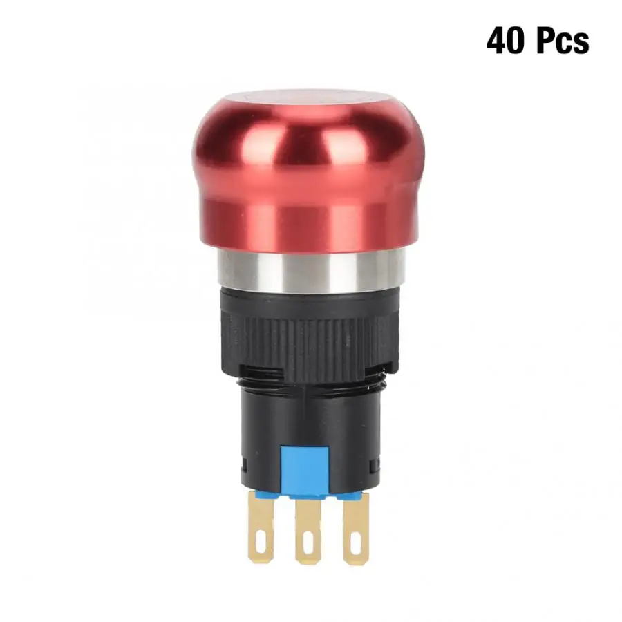 40 шт. кнопочный выключатель нержавеющая сталь 16 мм|Выключатели| |