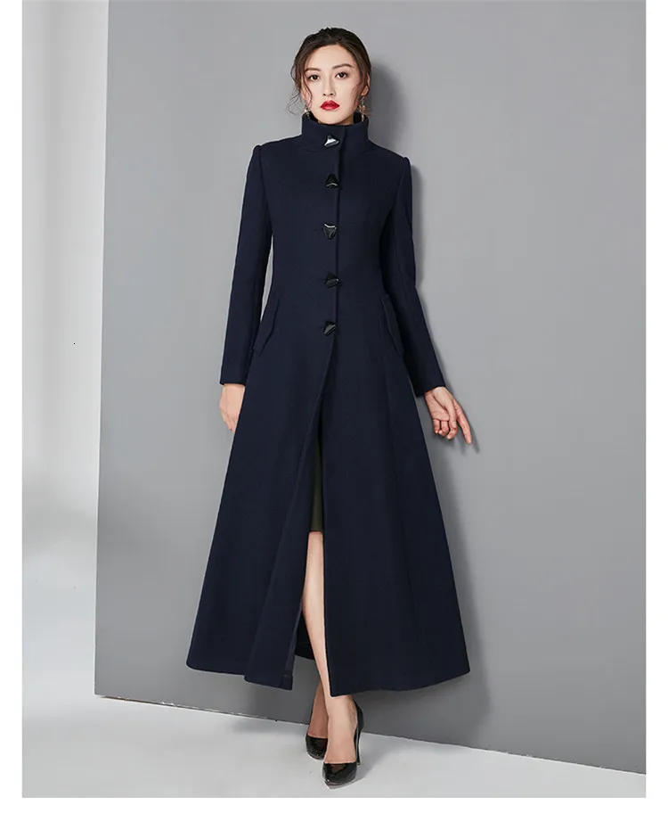 Casaco Feminino,, женское, плюс размер, осень, зима, Cassic, простое, шерстяное, макси, длинное пальто, женский халат, верхняя одежда, Manteau Femme