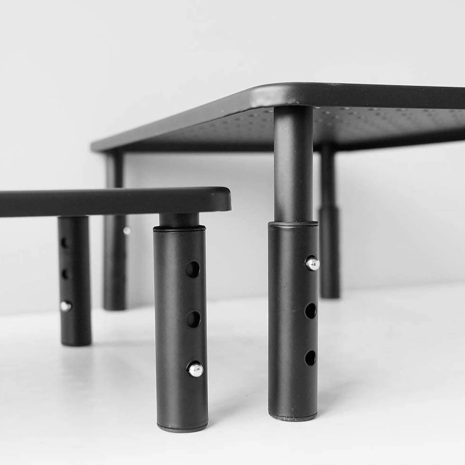 

Besegad Desktop Monitor Stand Riser 3 Height Adjustable Monitor Stand Holder with Cooling Mesh Platform for Laptop PC Computer