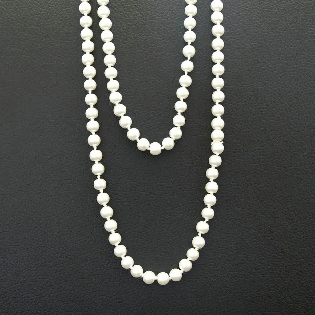 Женское длинное ожерелье с кулоном многослойное колье чокер имитацией жемчуга