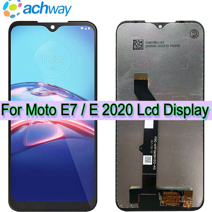 

Протестированный ЖК-дисплей 6,2 дюйма для Motorola Moto E 2020 XT2052, дисплей с сенсорным экраном, дигитайзер в сборе для Motorola Moto E7, ЖК-экран