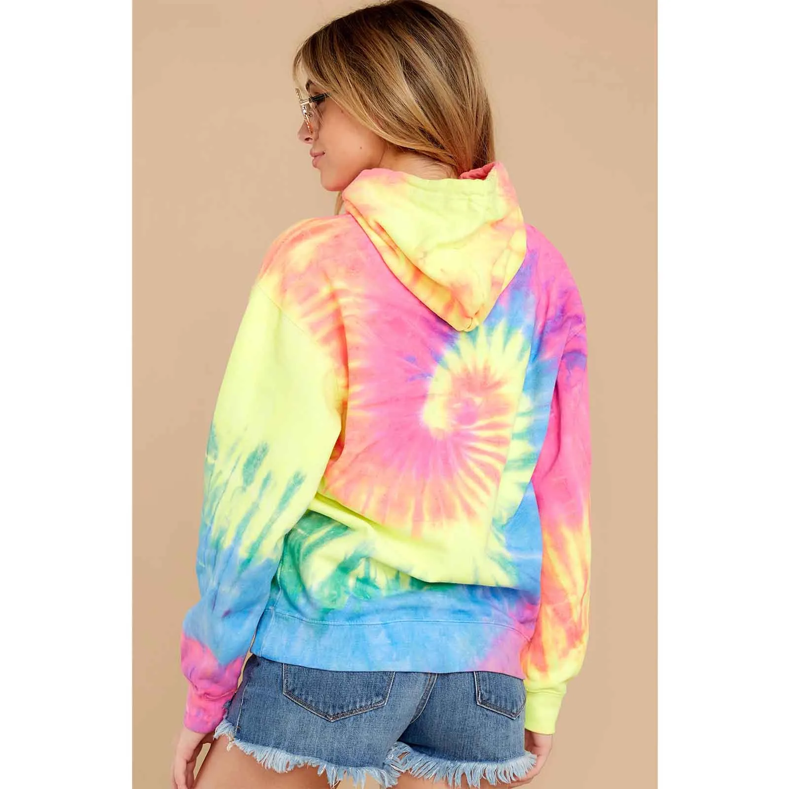 

Women's Hoodie Long Sleeve Tie-Dye Print Hooded Pullover Casual Loose Hoodie Sweatshirts Autumn Winter Harajuku Hoodies Pullover