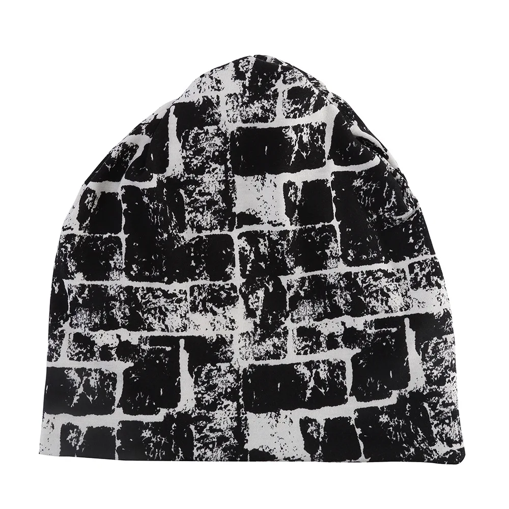 CAMOLAND Осенняя мужская повседневная шапка бини модная печатная Snap Slouch Skullies Bonnet легкая тонкая шапка для женщин