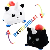 reversible unicorn kids plushie plush cartoon animals cat double sided flip doll cute toys for kid girl birthday gift
