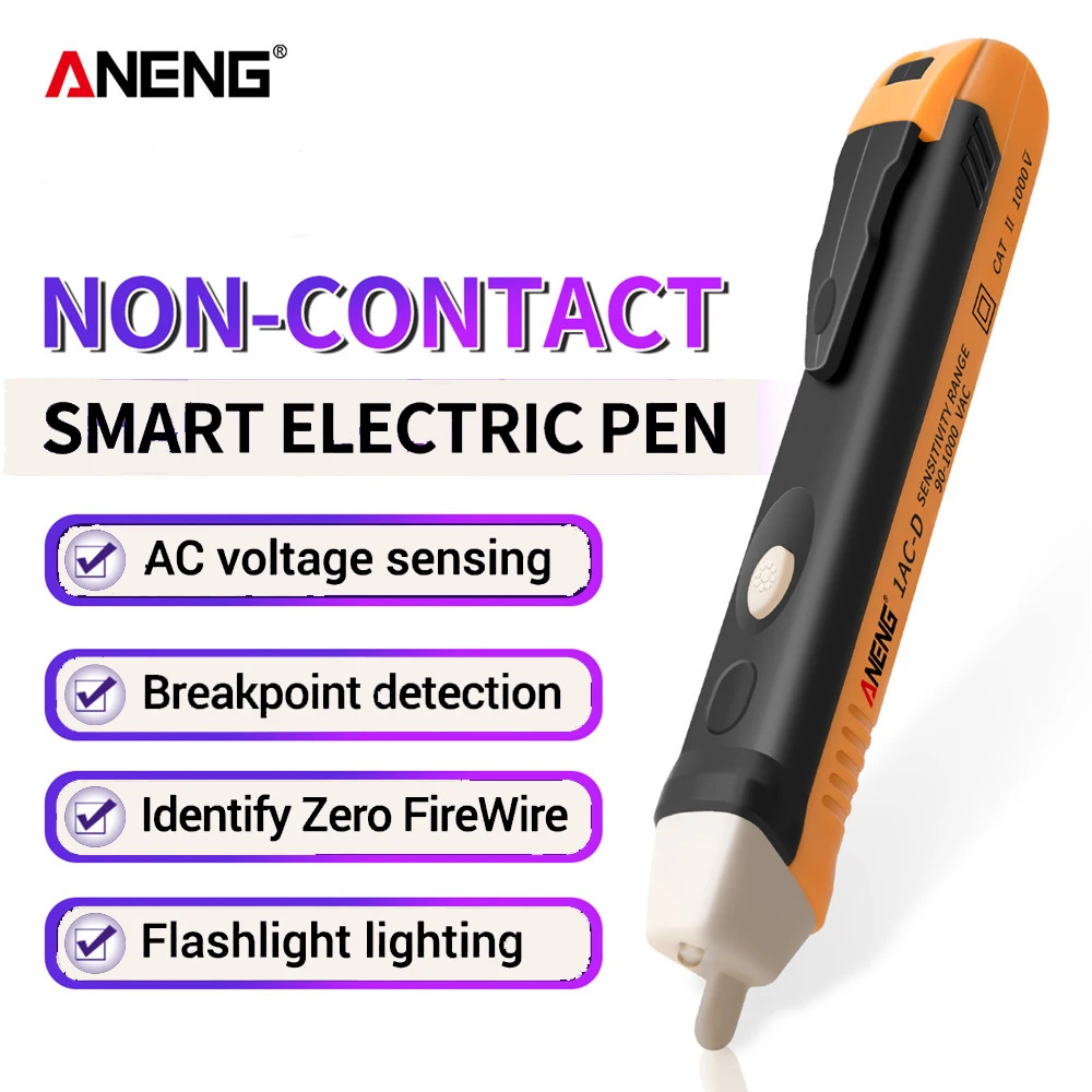 ANENG 1AC D детекторы напряжения переменного тока Тесты 12 1000V Non контактный тестер er