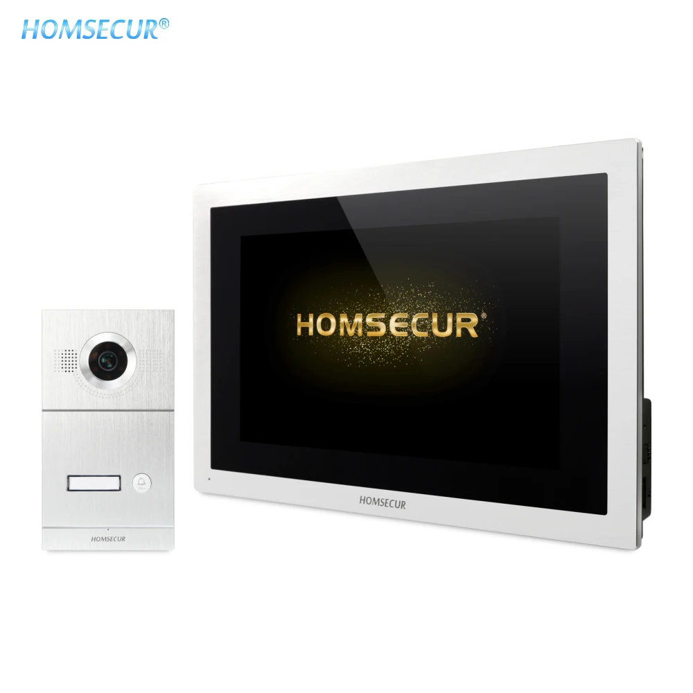 Умный видеодомофон HOMSECUR 4 провода 10 дюймов сенсорный монитор утапливаемое
