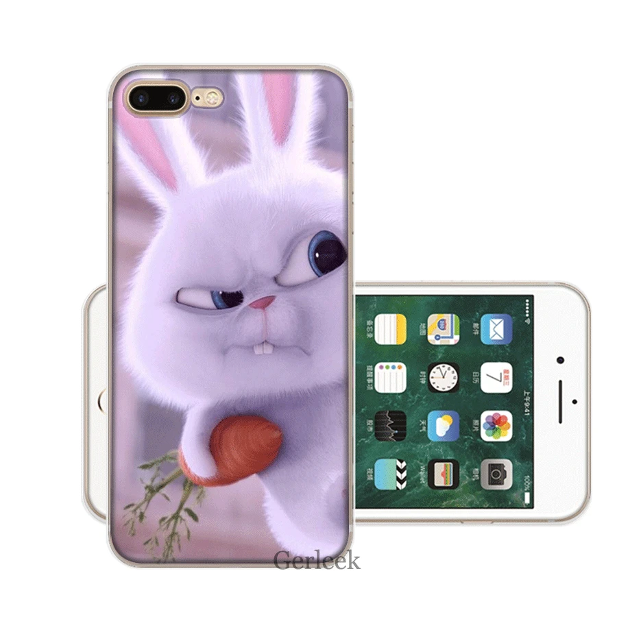 Чехол для мобильного телефона из ТПУ для iPhone 11 Pro XR X XS Max iPhone 7 8 6 6S Plus 5 5S SE, чехол с милым кроликом