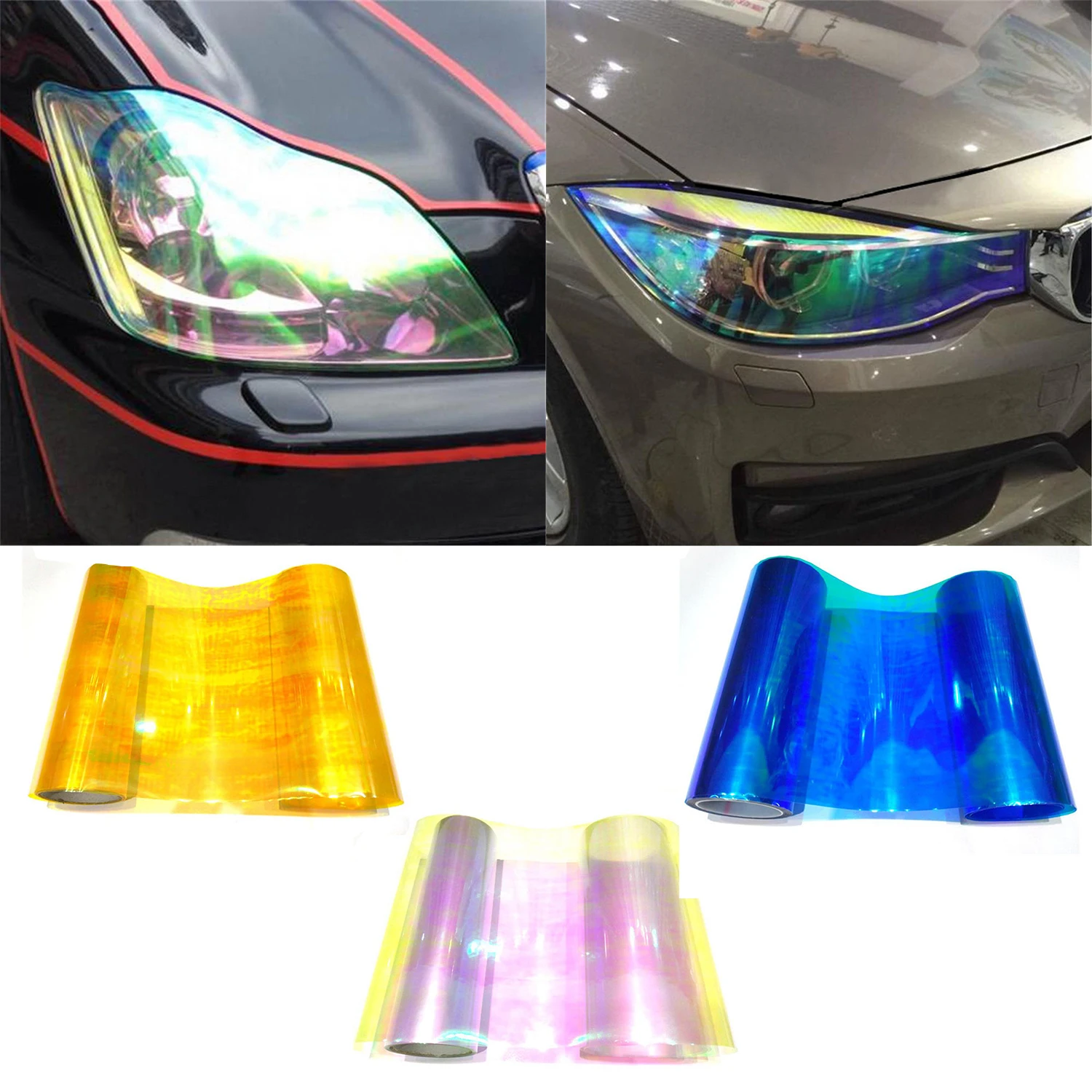 

30X100CM Auto Car Light Headlight Taillight Tint Styling Waterproof Protective Vinyl Film Tinting Car Sticker Accessories