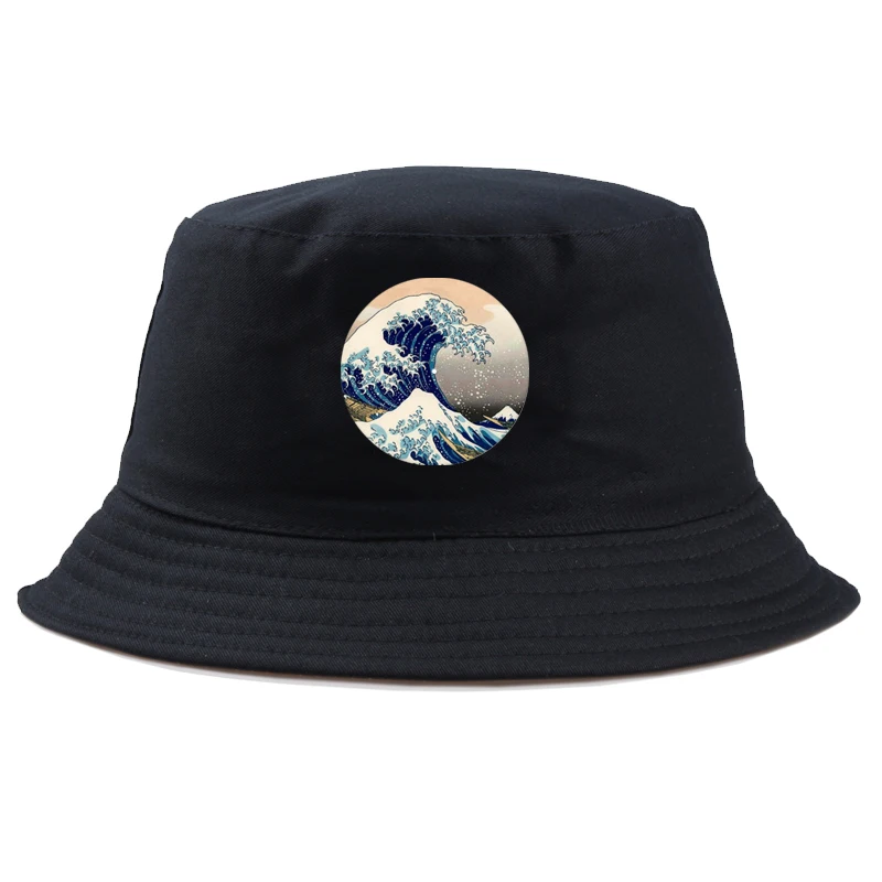 Japanese wave Harajuku Bucket Hats Men 
