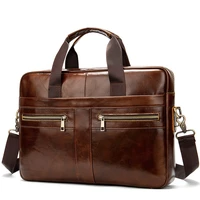 fashion bag mens genuine leather briefcase male handbag man laptop bag cowhide leather for men messenger bags mens briefcases
