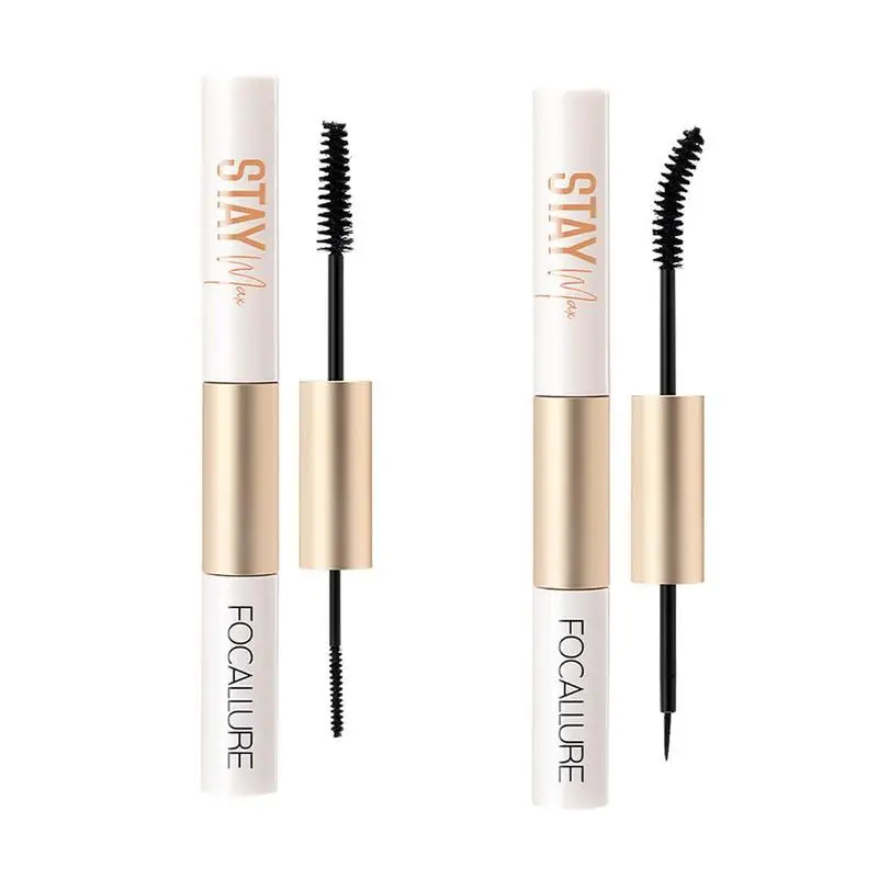 

2 IN 1 Mascara Eyeliner & Mascara Fiber Eyelash primer Waterproof Lengthening Lash Curling Eyelash Cosmetics Makeup