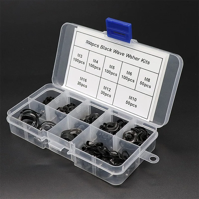 Черное стальное кольцо пружинная шайба три волнистых шайбы 65MN искусственная