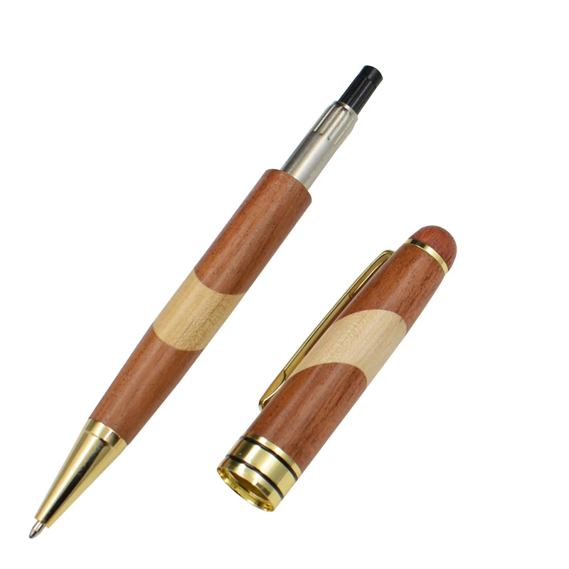 Эко ручка шить деревянные черные голубые чернила пополнения роликовые шариковые