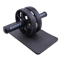 2 in 1 ab roller with mat no noise abdominal wheel for arm waist leg exercise workout home beginners gym fitness equipments