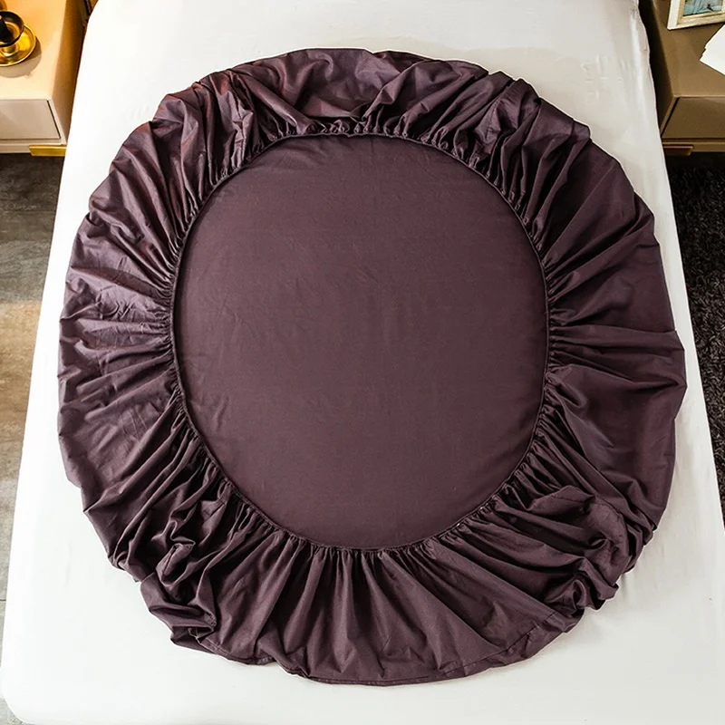 

New product 1 piece 100% cotton solid color mattress cover four corners with elastic bandpillowcases need order sheets