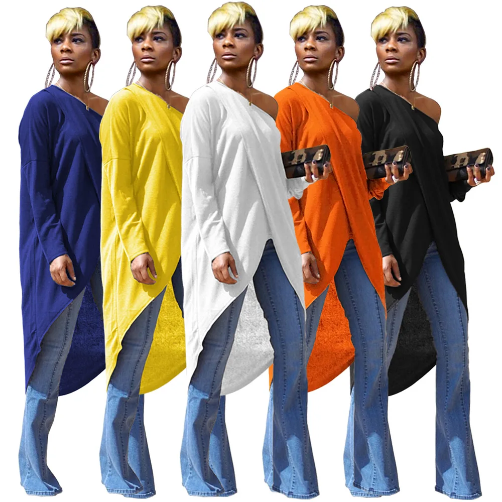 Женская Асимметричная Блузка с оборками асимметричный облегающий топ вырезом