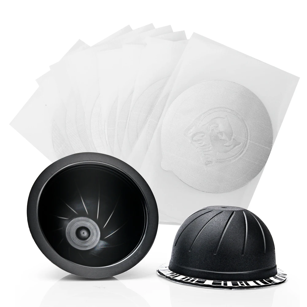 Многоразовые кофейные капсулы Nespresso Vertuo с одноразовыми фольгами уплотнения Stcker большая чашка 230 мл для Vertuoline