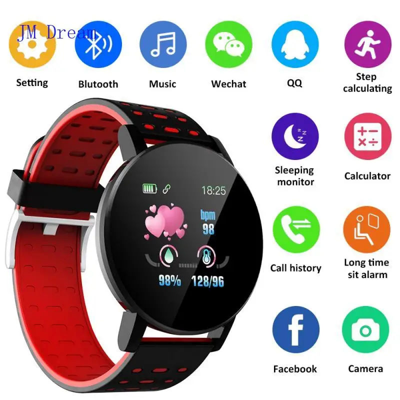

Smart Bracelet Heart Rate Smart Watch Man Wristband Sports Watches Band Waterproof With Alarm Clock For 119 Plus
