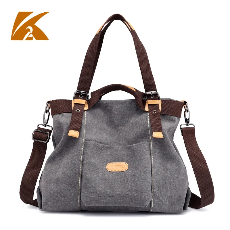 

Canvas Tote Bag Women Shoulder Bag Vintage Crossbody Bag Female Handbag Large Capacity