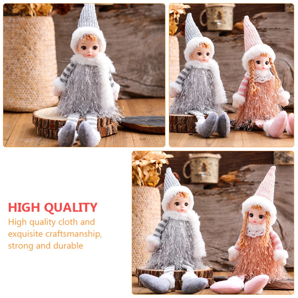 

1pc Adorable Christmas Doll Decor Doll Ornament for Party Home Christmas Supply