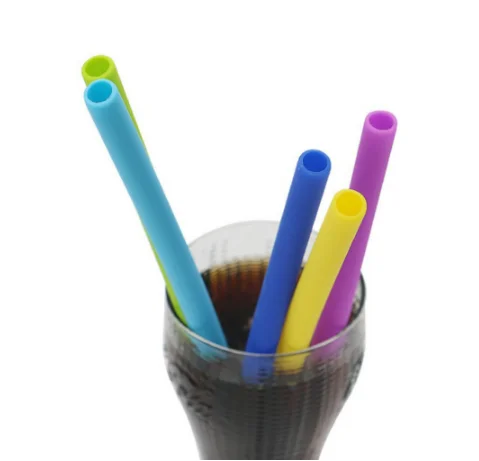 6 шт Силиконовая соломенная цветная мягкая многоразовая соковая солома с