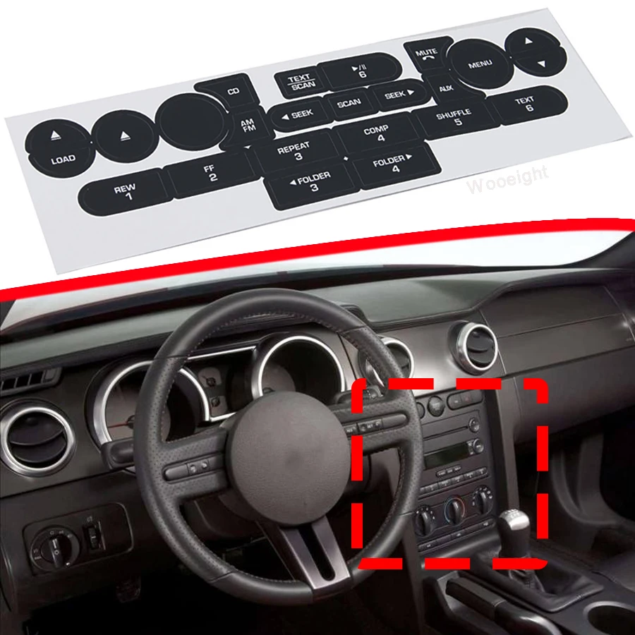 Автомобильные мультимедийные наклейки Wooeight 1 комплект кнопки для радио