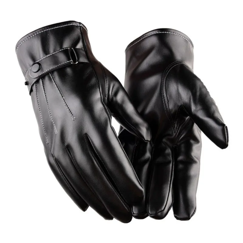 Теплые перчатки мужские Зимние флисовые утепленные водонепроницаемые с