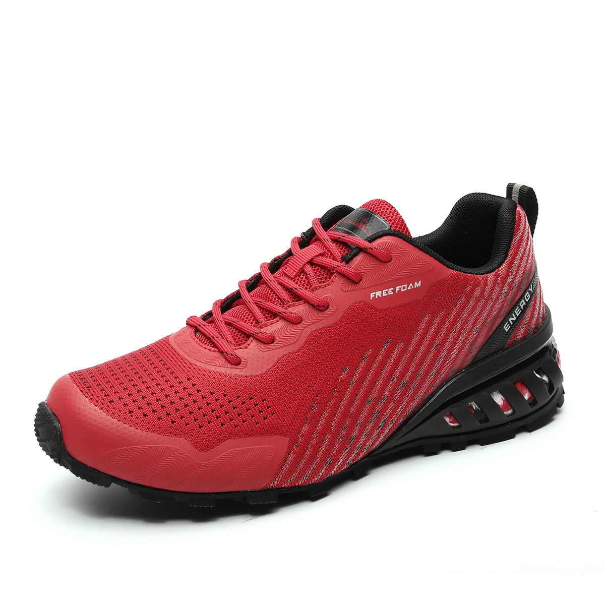 Men Trail Running Shoes Male Casual Lightweight Breathable Knit Fashion Sneakers Outdoor Trekking Jogging Walking Tennis Shoes