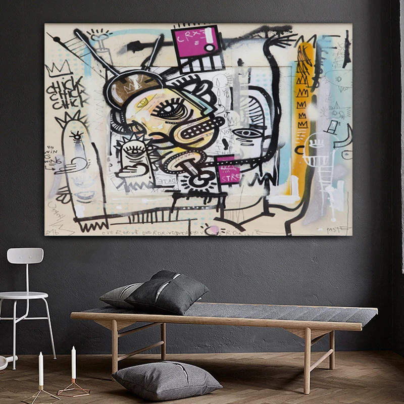 

Graffiti Street Art Joachim Abstract Colorful Canvas Painting Posters and Prints Wall Art Pictures for Living Room Home Decor