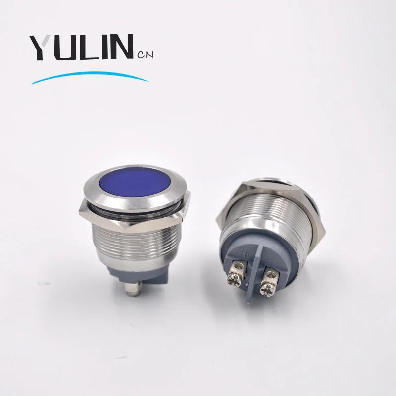 25 мм металлическая Светодиодная панель индикатор сигнала приборной панели