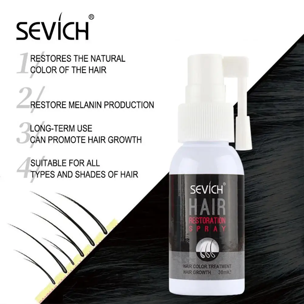 Sevich Grey Hair Treatment Serum Growth Spray Restoration Black Anti Loss White Repair Product | Красота и здоровье