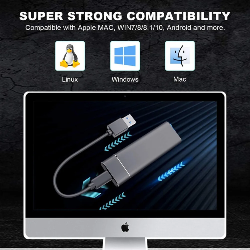 USB 3 0 2 ТБ жесткий диск SSD Внешний для настольного компьютера мобильный ноутбук 3600