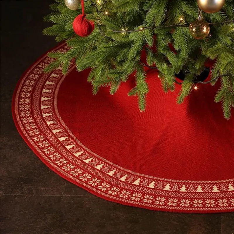 

Новые юбки на рождественскую елку, напольные коврики, изысканная трикотажная юбка на елку в стиле ретро, декоративный ковер для новогодней ...