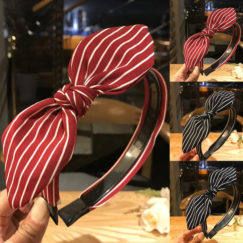 Женские полосатые аксессуары для волос Женская крестообразная головная повязка