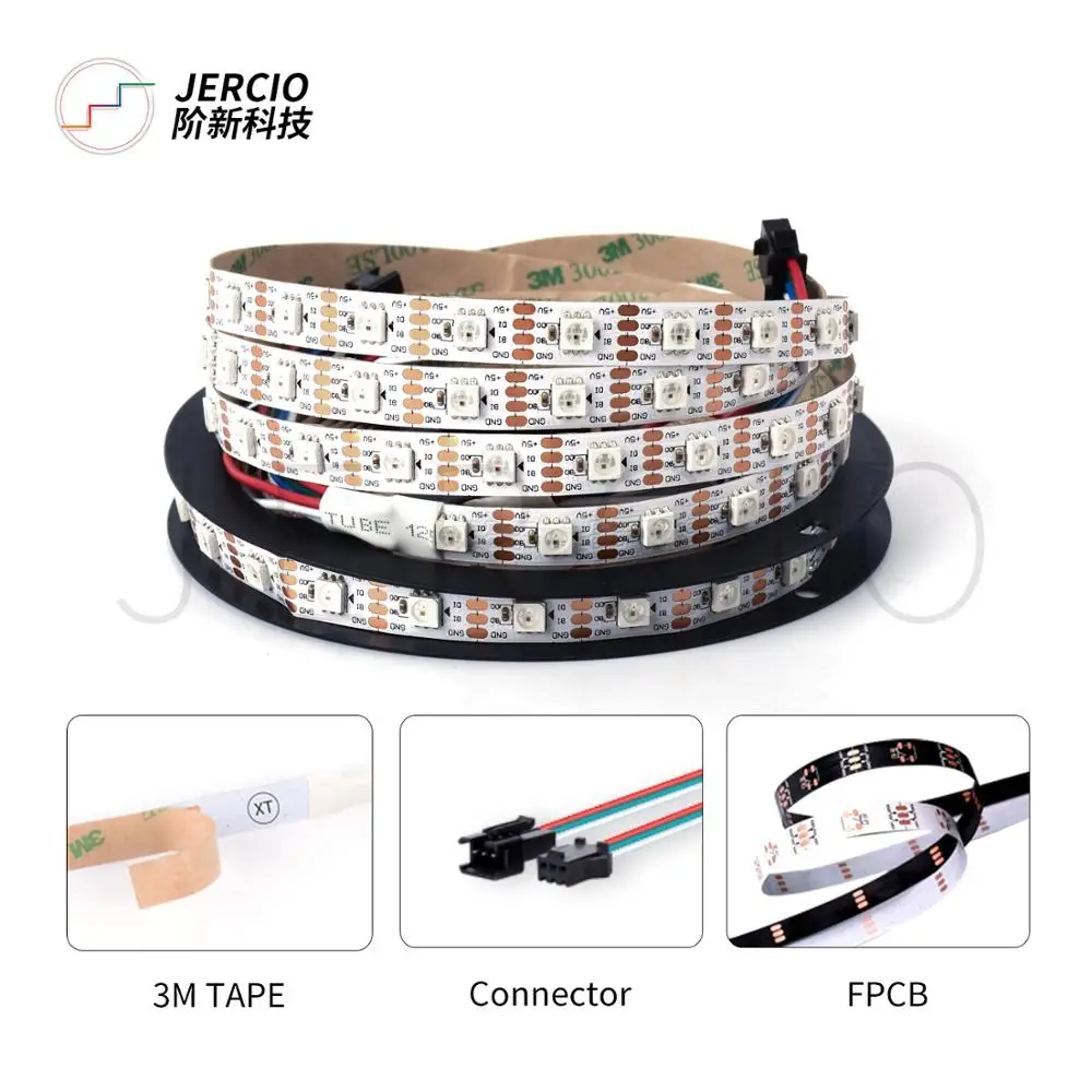JERCIO 1 м/2 м/4 м/5 м XT1511S (может заменить WS2813b) точечное возобновление двойной линии