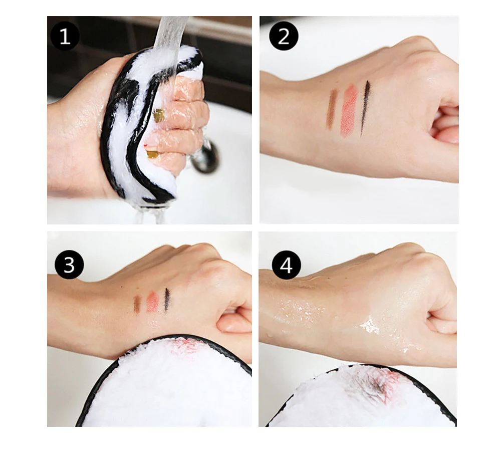 1 шт. губка для удаления макияжа стирающая очищающая хлопковое хлопывание