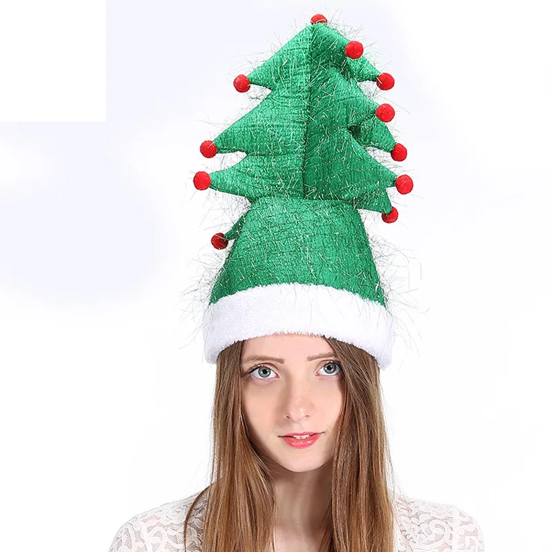 

12 шт., плюшевые шапки на рождественскую елку