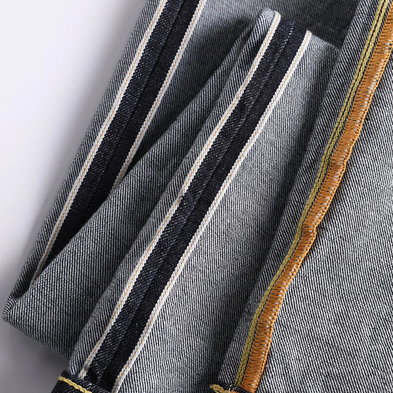 47501-0002 Red Tornado Size 28-42 Vintage 14 Oz Indigo Selvage Stylish Trousers Mens Casual Raw Denim Jean Pants