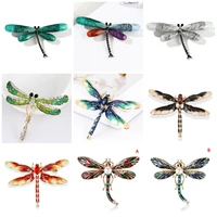 1pc crystal vintage dragonfly brooches for women large insect brooch pin fashion dress coat accessories cute jewelry