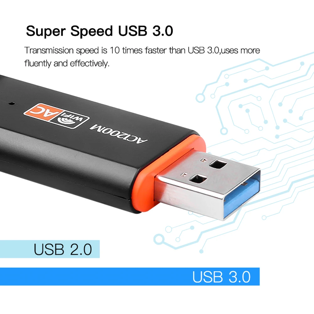 Сетевая карта kebidu 1200 Мбит/с USB 3 0 Беспроводной Wi Fi адаптер двухдиапазонный для