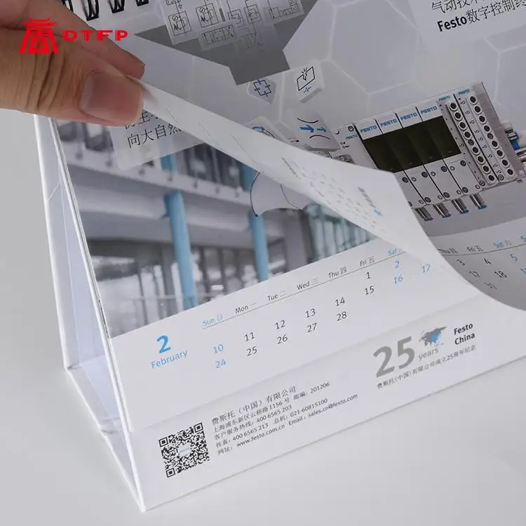 Бумажный материал для всех размеров Рабочий стол печати на заказ календарный