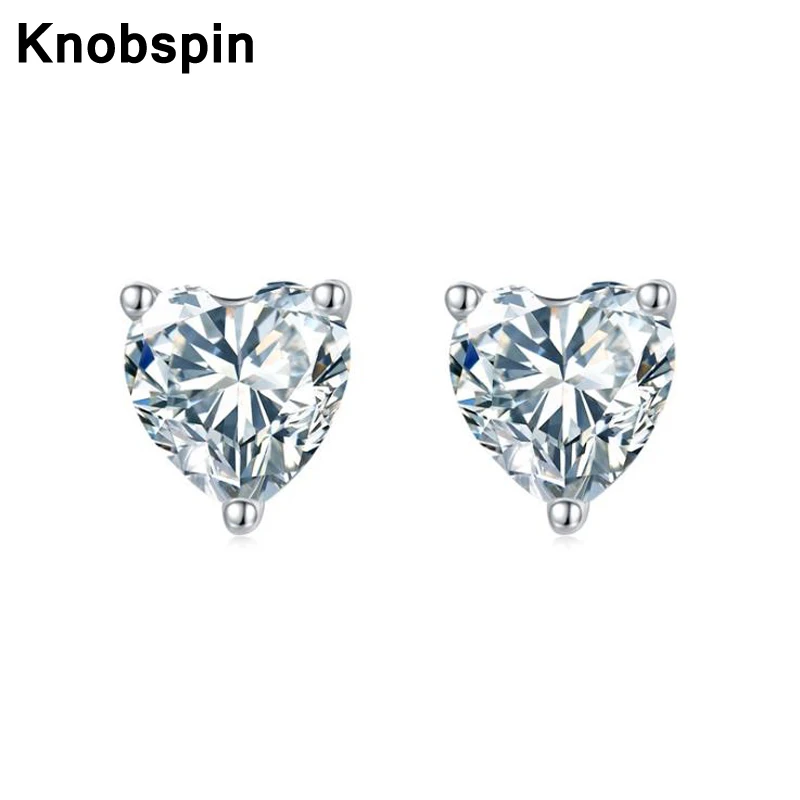 

Knobspin 0.5ct настоящий Муассанит Гра Сертификация S925 стерлингового серебра серьги для женщин Свадебные обручальные кольца вечерние ювелирные ...