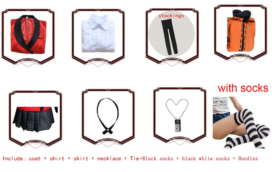 

8 PCS JP Anime betting School Girl JK Uniform Hoodie Runa Yomotsuki Cosplay Costume Kirari Jabami Yumeko Halloween Dress Women