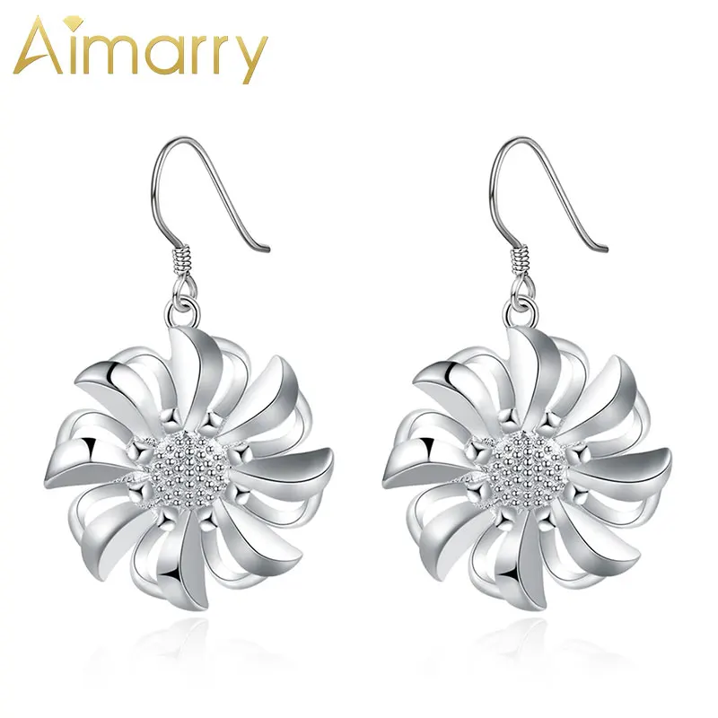 Aimarry 925 шарма стерлингового серебра круглая серьга Подвеска для женщин вечерние