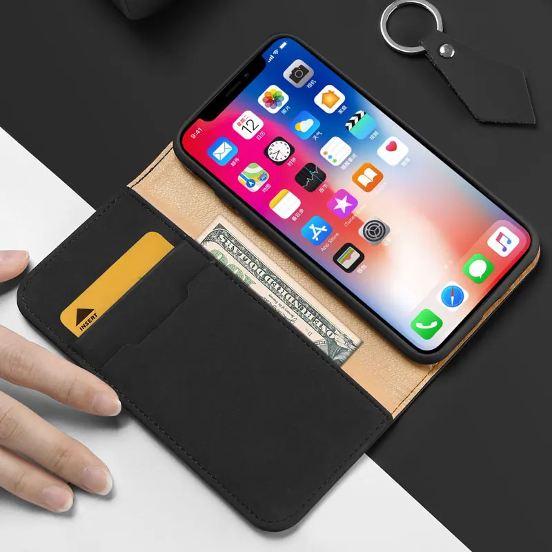 Модный чехол из натуральной кожи для Iphone 12 11 Pro X XS Max XR оригинальный DUX DUCIS